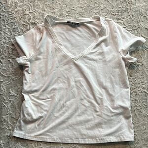 Cream Relaxed Short Sleeve T-Shirt